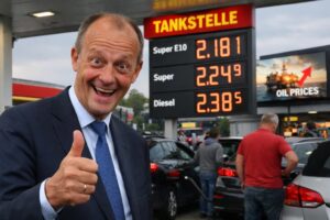 Spritpreisschock trotz Entlastungsplan: Merz’ Steuerbremse verpufft | Symbolbild KI-generiert © 2026 EMH AG JS by OpenAI 5.4